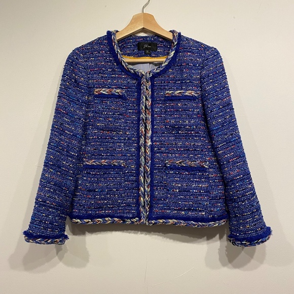 J.Crew Tweed Braided Trim Lady Jacket - Picture 3 of 8
